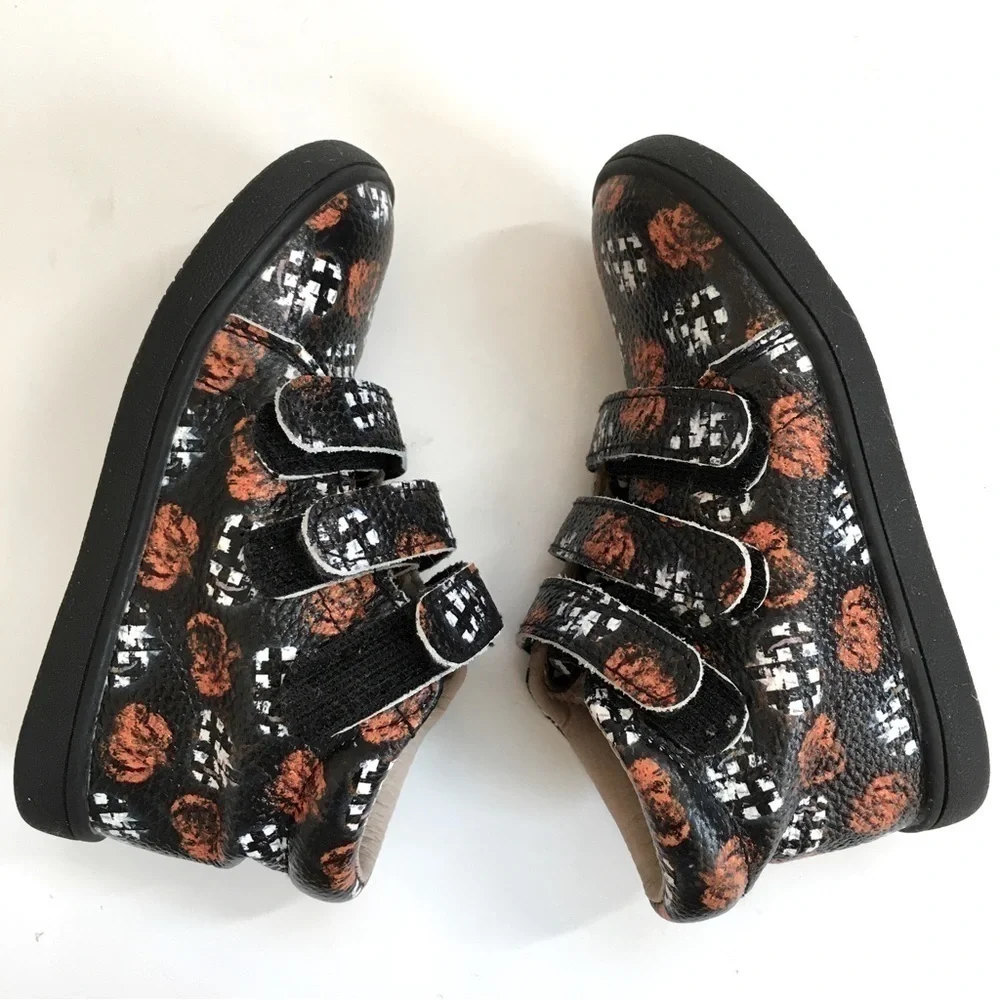 Fresh Feet Toddler Little Boy's Graffiti Graphic All Leather Ankle Boots Shoes
